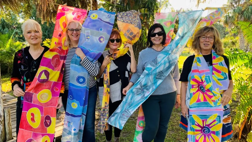 silk scarf painting class