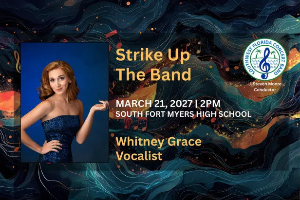 Vocalist Whitney Grace performs with the SW Florida Concert Band
