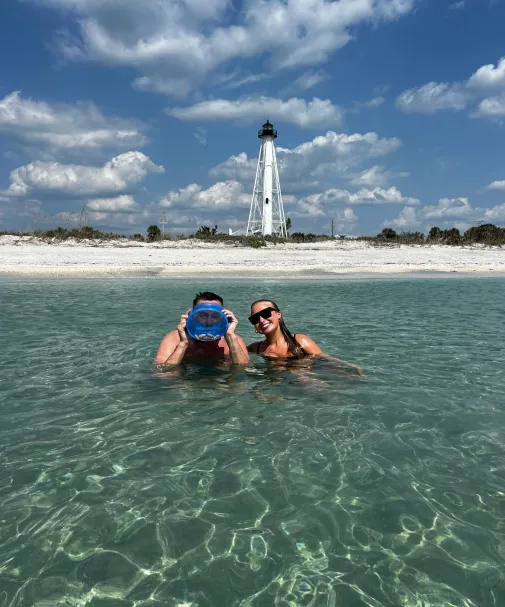 A couple at the beach in Boca Grande